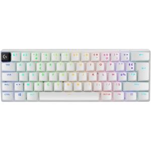 Logitech G PRO X 60 LIGHTSPEED, Clavier gaming sans fil, mécanique compact TKL 60 pour cent, LIGHTSYNC RVB, touches en PBT double couche, switchs tactiles GX optiques, Windows PC, AZERTY FR – Noir(Blanc)
