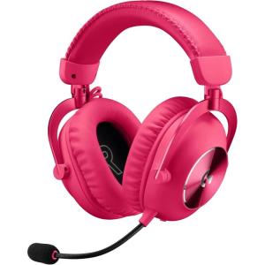 Logitech G Pro X 2 Lightspeed Casque Audio Bluetooth, Micro-Casque détachable, Enceinte graphène 50 mm, DTS:X Casque 2.0—7.1 Surround, Bluetooth/USB/3,5 mm Aux, PC, PS5, PS4, Nintendo Switch – Rose(Magenta)