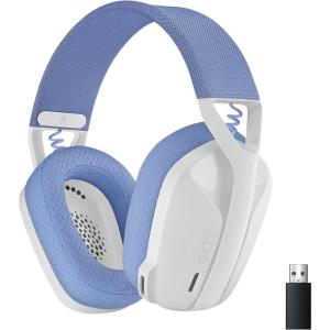 Logitech G435 LIGHTSPEED & Bluetooth sans Fil Casque Gamer, léger circum-auriculaire, Micro intégré, Batterie de 18h, Compatible avec Dolby Atmos, PC, PS4, PS5, Mobile, Nintendo Switch – Blanc(Blanc)