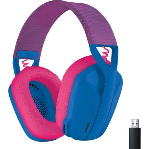 Logitech G435 LIGHTSPEED & Bluetooth sans Fil Casque Gamer, léger circum-auriculaire, Micro intégré, Batterie de 18h, Compatible avec Dolby Atmos, PC, PS4, PS5, Mobile, Nintendo Switch – Blanc(Bleu)