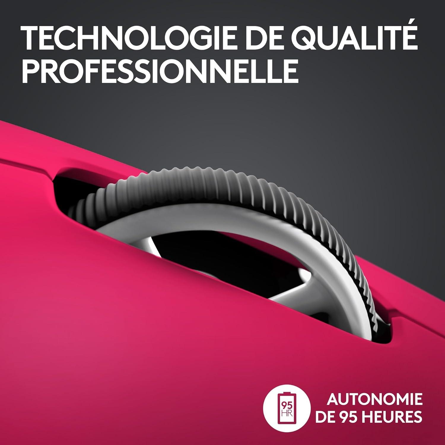 imageLogitech G PRO X SUPERLIGHT 2 LIGHTSPEED Souris gaming sans fil Est Europe Version 8K Polling lgre 60g HERO 2 888 IPS 44K PPP 5 boutons programmables USBC PCMac BlancRose