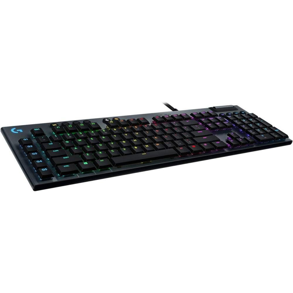 imageLogitech G G915 X Clavier gaming mcanique filaire ultraplat touches PBT double couche touches entirement programmables clairage RVB switchs GL Brown Tactile PCMac Clavier FRA AZERTY NoirTactile