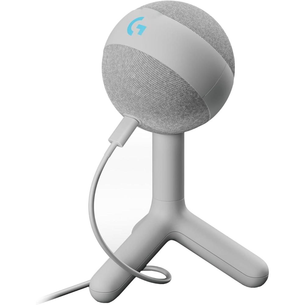 imageLogitech G Yeti Orb Microphone Gaming RVB condensateur avec LIGHTSYNC USB prt lEmploi pour Streaming cardiode pour PCMac NoirBlanc