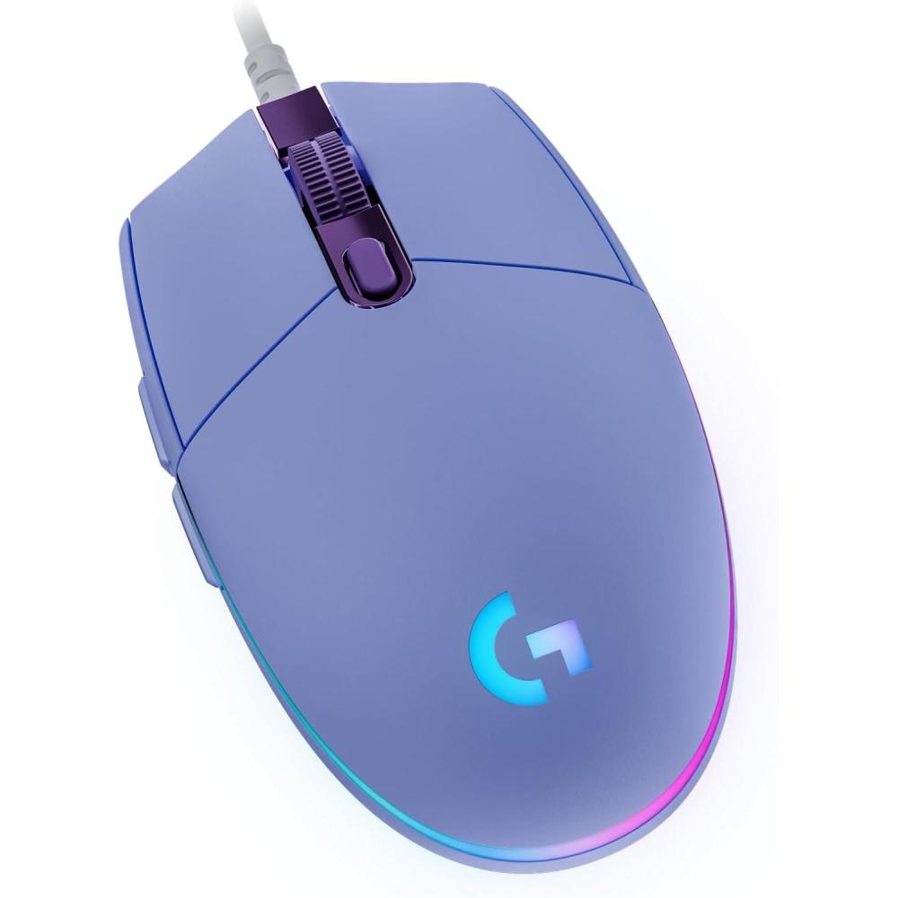 imageLogitech G203 Souris Filaire Gaming 2nd Gen 8000 DPI Effets Lumineux Multicolores LIGHTSYNC RGB 6 Boutons Programmables Mmoire Intgre Compatible Mac et PCLila