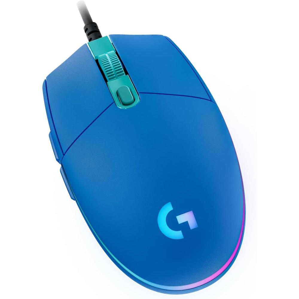 imageLogitech G203 Souris Filaire Gaming 2nd Gen 8000 DPI Effets Lumineux Multicolores LIGHTSYNC RGB 6 Boutons Programmables Mmoire Intgre Compatible Mac et PCBleu