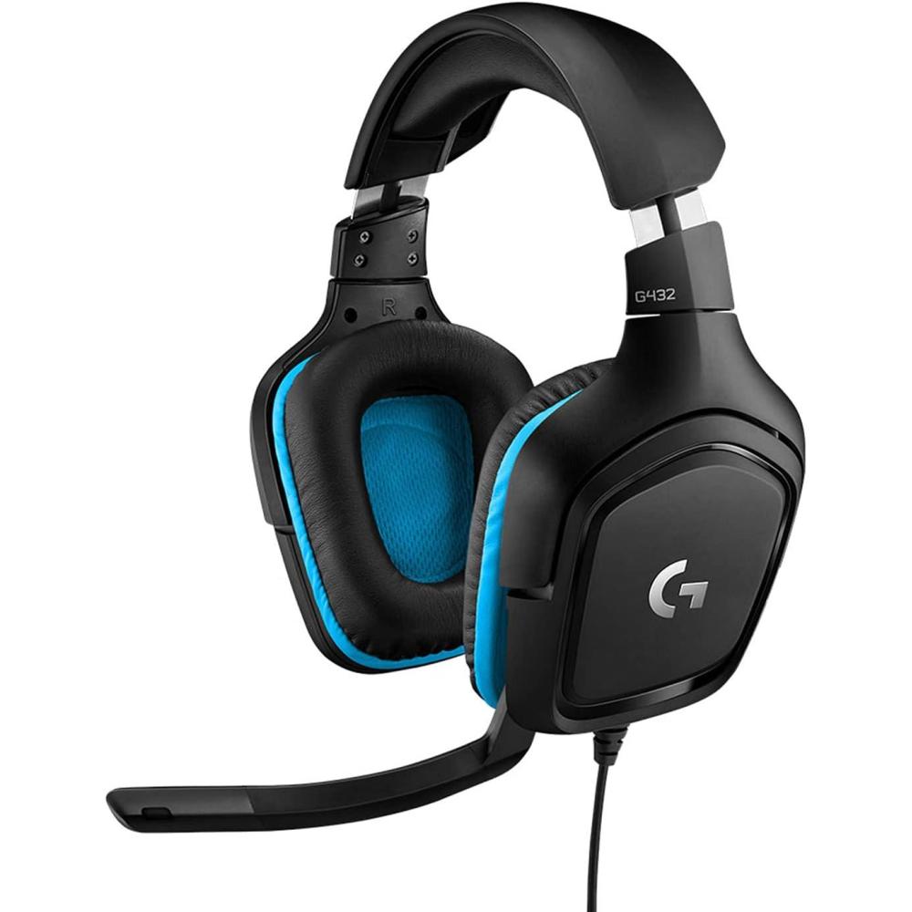 imageLogitech G432 Casque Gamer Filaire Son 71 Surround DTS HeadphoneX 20 Transducteurs 50mm USBAudio Jack 35mm Micro avec Sourdine FlipUp Poids Lger PCXbox OnePS4Nintendo Switch Noir