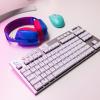 Logitech G G915 X LIGHTSPEED Clavier gaming sans fil ultra-plat, touches PBT double couche, touches entièrement programmables, switchs GL Blue Clicky, Clavier Français AZERTY – Noir(Blanc)