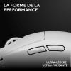 Logitech G PRO X SUPERLIGHT 2 LIGHTSPEED Souris gaming sans fil, Est Europe Version, 8K Polling, légère, 60g, HERO 2, 888 IPS, 44K PPP, 5 boutons programmables, USB-C, PC/Mac – Blanc(Blanc)