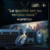 Logitech G Pro Clavier Gamer Mécanique, Design Tenkeyless Ultra Portable, Câble USB Détachable, Touches Rétroéclairées LIGHTSYNC RVB, Edition Officielle League of Legends, Francais AZERTY – Bleu/Or