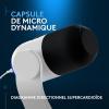 Logitech G Yeti GX Microphone Gaming RVB Dynamique avec LIGHTSYNC, USB prêt à l’Emploi pour Streaming, supercardioïde, pour PC/Mac – Blanc(Blanc)