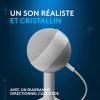 Logitech G Yeti Orb Microphone Gaming RVB à condensateur avec LIGHTSYNC, USB prêt à l’Emploi pour Streaming, cardioïde, pour PC/Mac – Noir(Blanc)