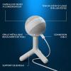 Logitech G Yeti Orb Microphone Gaming RVB à condensateur avec LIGHTSYNC, USB prêt à l’Emploi pour Streaming, cardioïde, pour PC/Mac – Noir(Blanc)