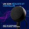 Logitech G Yeti Orb Microphone Gaming RVB à condensateur avec LIGHTSYNC, USB prêt à l’Emploi pour Streaming, cardioïde, pour PC/Mac – Noir(Noir)