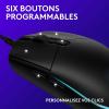 Logitech G203 Souris Filaire Gaming 2nd Gen : 8000 DPI, Effets Lumineux Multicolores LIGHTSYNC RGB, 6 Boutons Programmables, Mémoire Intégrée, Compatible Mac et PC(Noir)