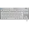 Logitech G G915 X LIGHTSPEED Clavier gaming sans fil ultra-plat, touches PBT double couche, touches entièrement programmables, switchs GL Blue Clicky, Clavier Français AZERTY – Noir(Blanc)