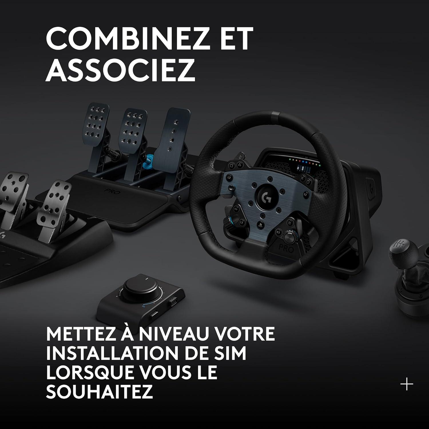 imageLogitech G G923 volant de course et pdales TRUEFORCE jusqu 1000 Hz commande de dmarrage double embrayage housse de volant vritable PS5PS4PCMac NoirG923 PlayStation PC