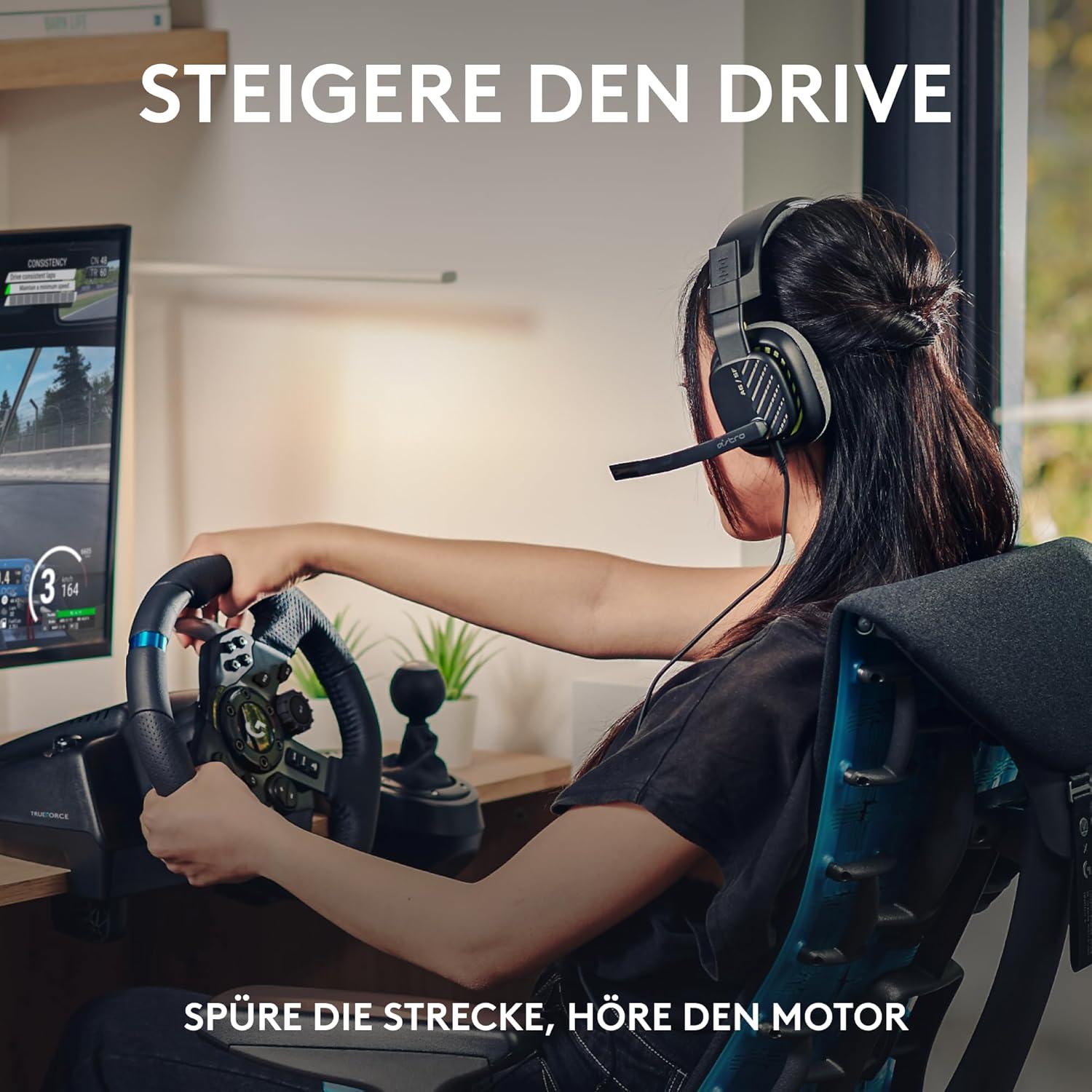 imageLogitech G G923 volant de course et pdales TRUEFORCE jusqu 1000 Hz commande de dmarrage double embrayage housse de volant vritable PS5PS4PCMac NoirG923 PlayStation PC