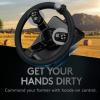 Logitech G Saitek Ensemble pour Engins Agricoles, Volant à 900 Degrés, +38 Boutons Assignables, Contrôleur Analogique Double, Stick de Contrôle, USB , PC/Mac – Noir(Ensemble d&rsquo;équipement (contrôleur SIM agricole))