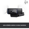 Logitech Webcam C920 HD Pro, Appels et Enregistrements Vidéo Full HD 1080p, Webcam Streaming, Deux Microphones, Petite, Agile, Réglable, PC/Mac/Portable/Tablette/Chromebook – Noir(Webcam)