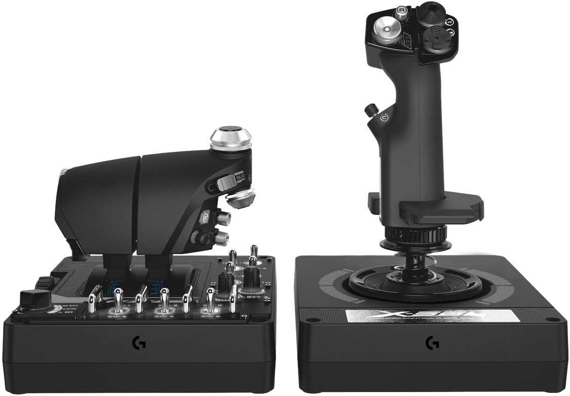 imageLogitech G X56 HOTAS Systme 3M avec Commande des Gaz RVB et Joystick 6 DOF 4 Options de Ressort 189 Commandes Programmables RVB 2x USB NoirX56 HOTAS