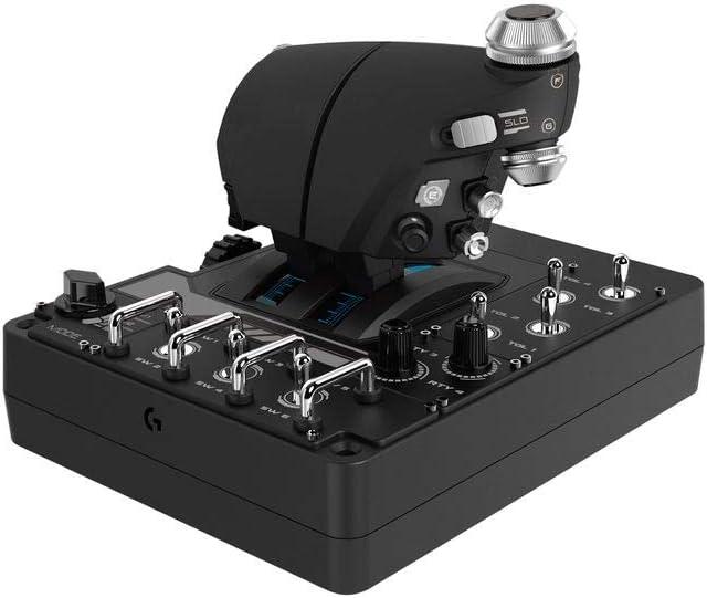 imageLogitech G X56 HOTAS Systme 3M avec Commande des Gaz RVB et Joystick 6 DOF 4 Options de Ressort 189 Commandes Programmables RVB 2x USB NoirX56 HOTAS