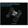 Logitech G Saitek Pro Flight USB Radio Panel Contrôleur Radio pour Simulateur de Vol, 4 Ecrans Led Séparés avec Commandes, Modulaire et Adaptable, PC – Noir(Pédales de Direction)