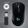 Logitech Souris de jeu sans fil G703 LIGHTSPEED, capteur HERO 25K, 25 600 DPI, RGB, poids réglables, 6 boutons programmables, autonomie prolongée, compatible PowerPlay, PC/Mac, noir(G703 LIGHTSPEED)