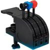 Logitech G Saitek Pro Flight USB Radio Panel Contrôleur Radio pour Simulateur de Vol, 4 Ecrans Led Séparés avec Commandes, Modulaire et Adaptable, PC – Noir(Throttle Quadrant)
