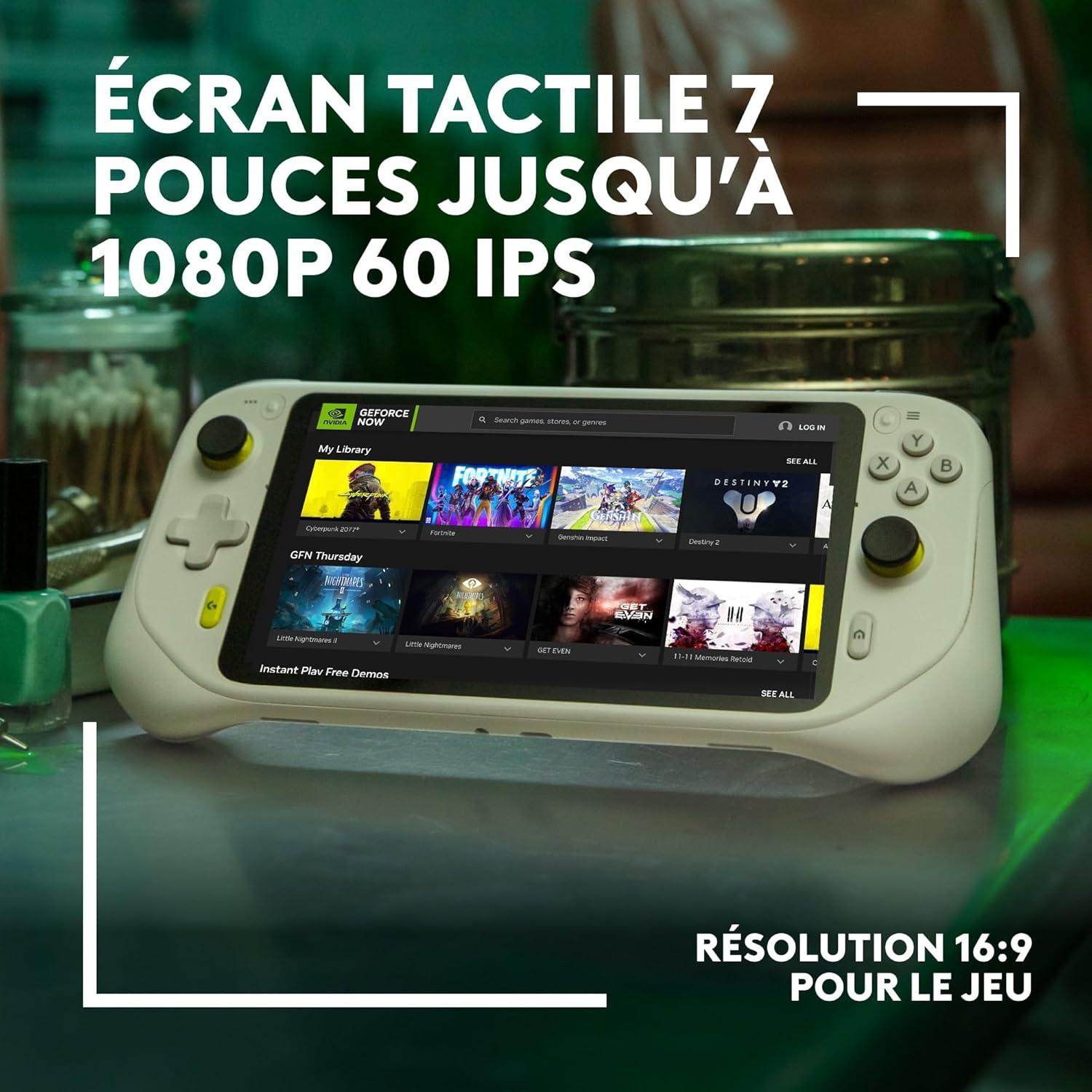 imageLogitech G CLOUD Console Portable Systme de Jeu Portable Longue Autonomie cran tactile 1080P de 18 cm Design Lger Xbox Cloud Gaming NVIDIA GeForce NOW Google Play Blanc