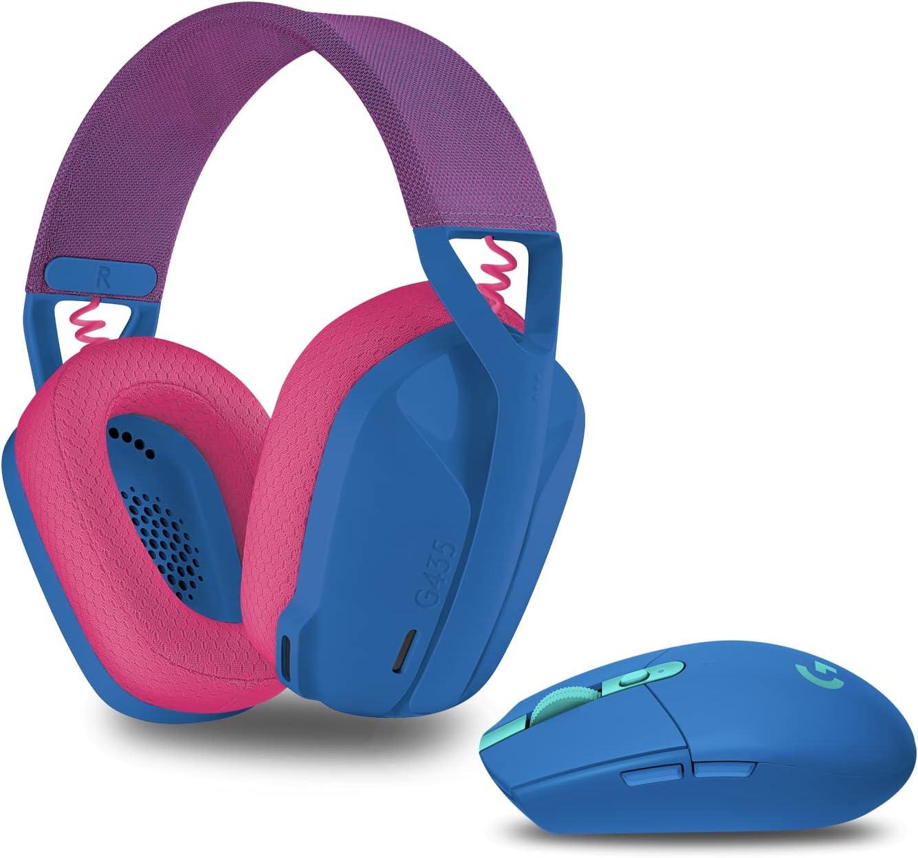 imageLogitech G305 Souris Gamer sans Fil 1 de Logitech G435 LIGHTSPEED et Bluetooth Sans Fil Casque Gaming BleuBleu