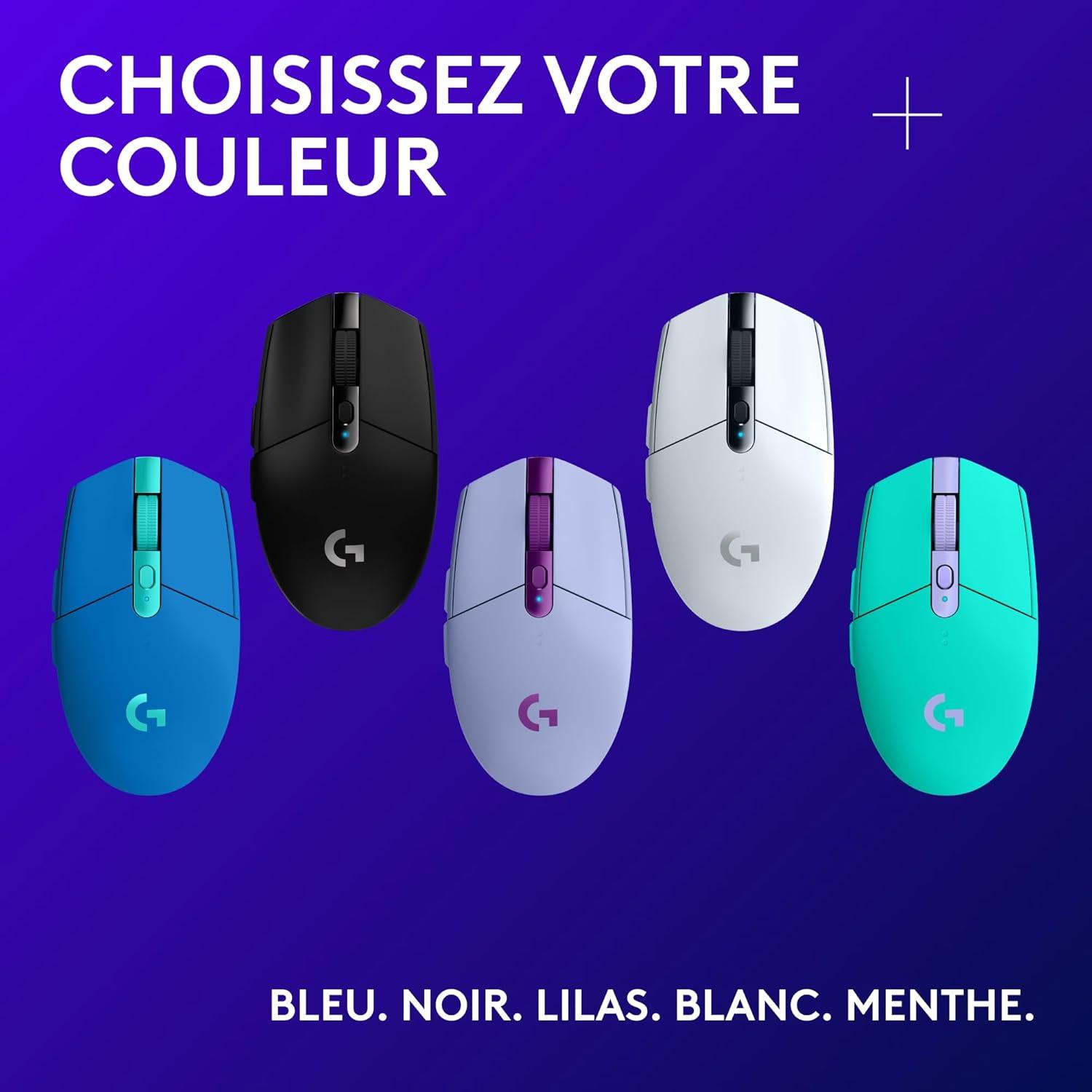 imageLogitech G305 Souris Gamer sans Fil 1 de Logitech G435 LIGHTSPEED et Bluetooth Sans Fil Casque Gaming BleuLila