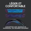 Logitech G335 Casque Gamer Filaire, avec Micro, Prise Audio 3,5 mm, Ecouteurs Mousse à Mémoire de Forme, Léger, Compatible avec PC, PlayStation, Xbox, Nintendo Switch – Noir(Bleu avec détails violets)