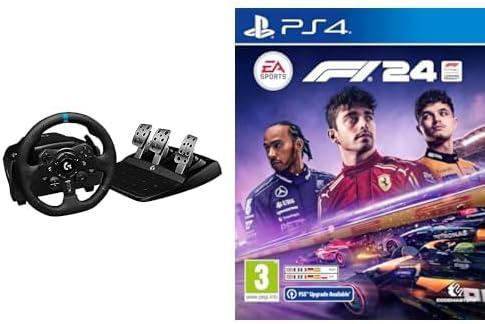 imageLogitech G G923 Volant de Course et Pdales Compatible PS5 PS4 et PC Prise anglaise Type G NoirPlayStation PC
