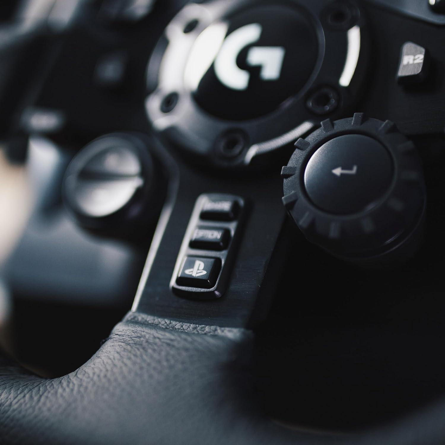 imageLogitech G G923 Volant de Course et Pdales Compatible PS5 PS4 et PC Prise anglaise Type G NoirPlayStation PC