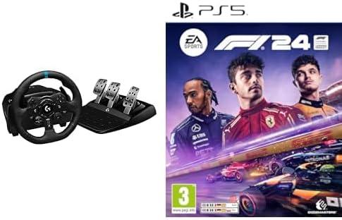 imageLogitech G G923 Volant de Course et Pdales Compatible PS5 PS4 et PC Prise anglaise Type G NoirPlayStation PC