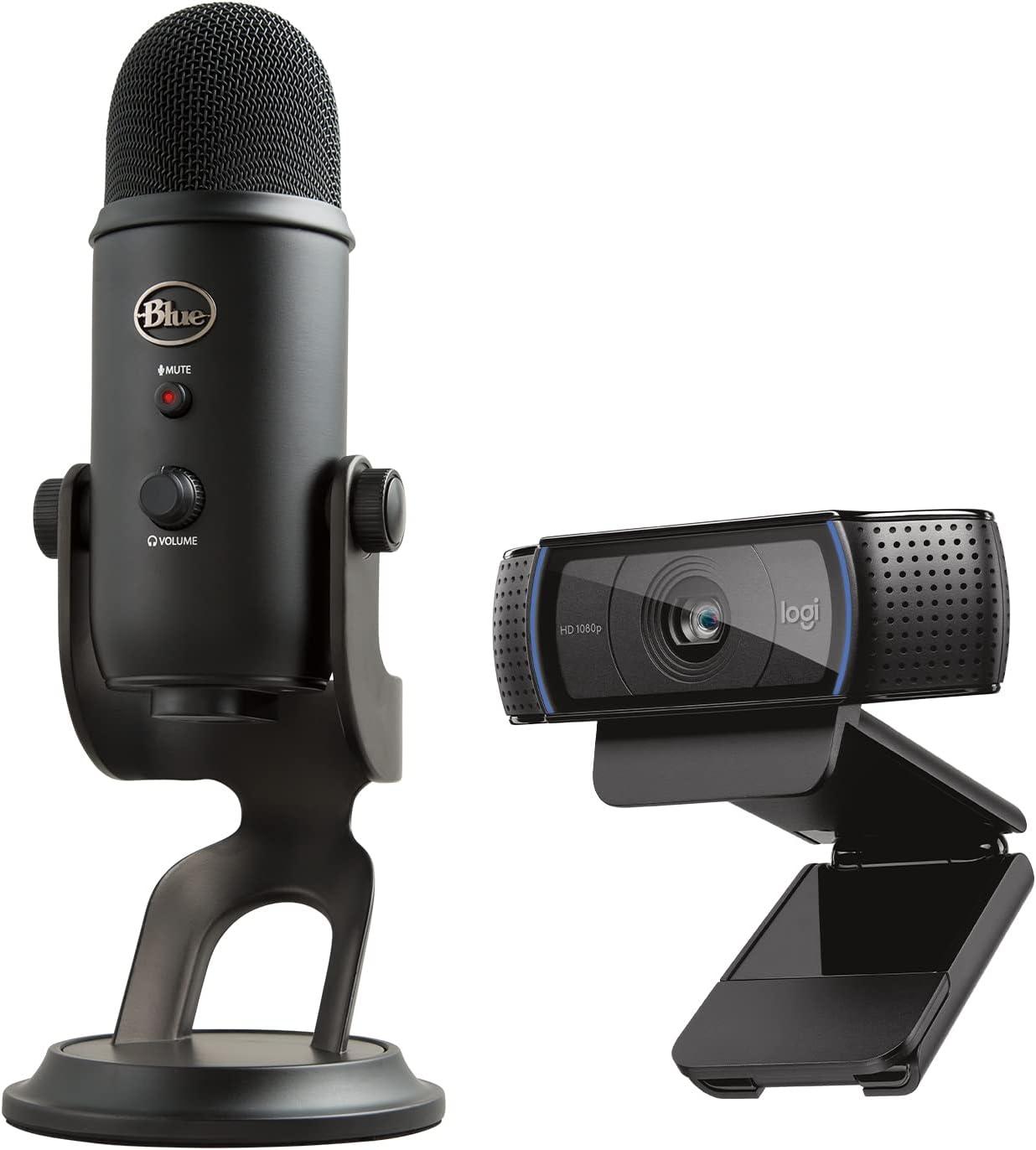 imageLogitech for Creators Blue Yeti Microphone USB pour Enregistrer Streaming Gaming Podcast sur PC ampamp Mac Micro condensateur pour ordinateur portable et PC avec Effets Blue VOCE Plug and Play NoirNoir