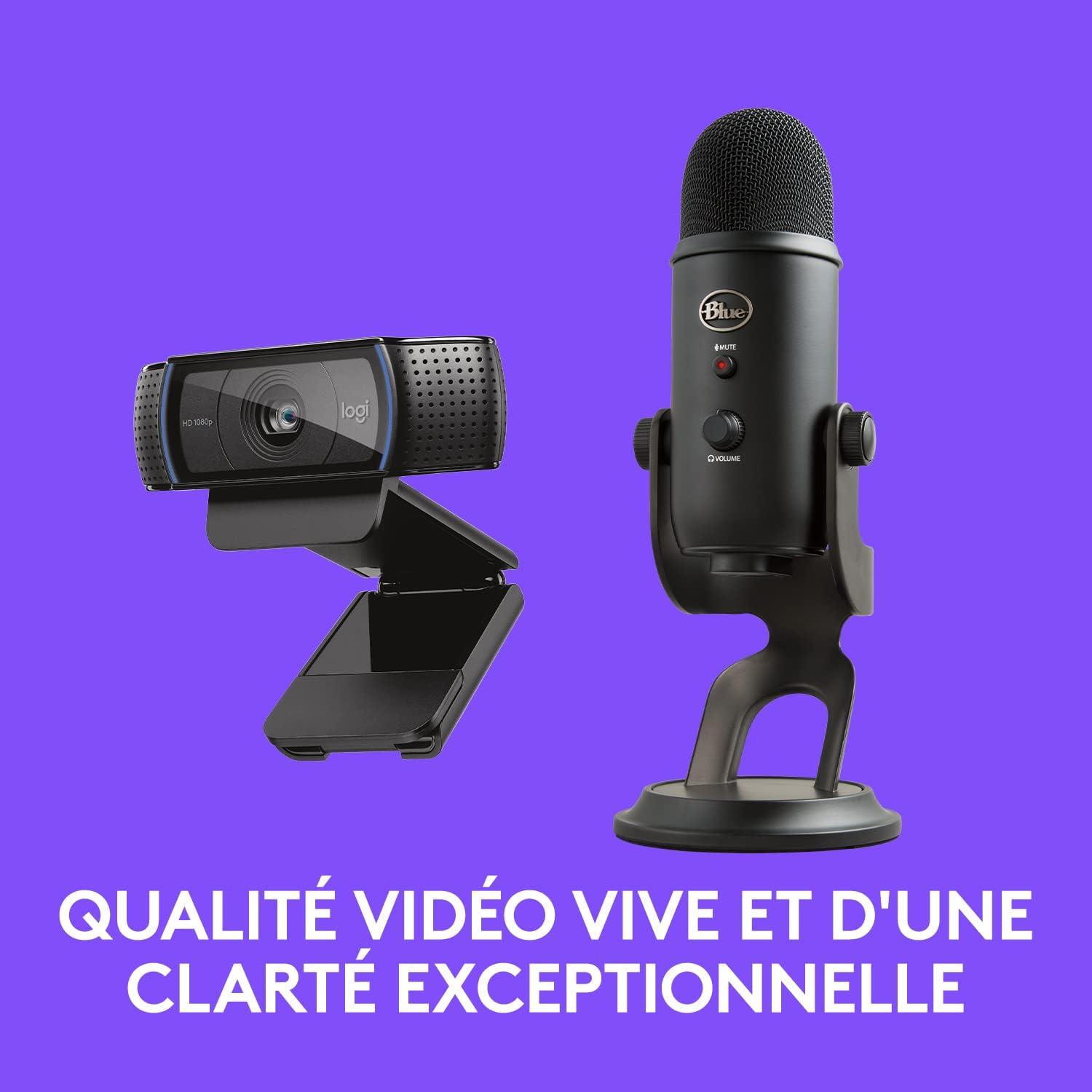 imageLogitech for Creators Blue Yeti Microphone USB pour Enregistrer Streaming Gaming Podcast sur PC ampamp Mac Micro condensateur pour ordinateur portable et PC avec Effets Blue VOCE Plug and Play NoirNoir