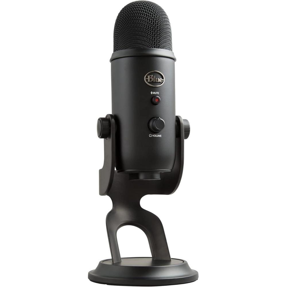 imageLogitech for Creators Blue Yeti Microphone USB pour Enregistrer Streaming Gaming Podcast sur PC ampamp Mac Micro condensateur pour ordinateur portable et PC avec Effets Blue VOCE Plug and Play NoirNoir