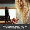 Blue Microphones Yeti X, Micro USB à Condensateur Pro pour Enregistrement, Gaming, Streaming, Podcast, Micro PC / Mac, Micro Gaming avec Indicateur Haute Résolution, LED, Effets Blue VO!CE – Noir(Noir)