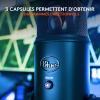 Logitech for Creators Blue Yeti Microphone USB pour Enregistrer, Streaming, Gaming, Podcast sur PC & Mac, Micro condensateur pour ordinateur portable et PC avec Effets Blue VO!CE, Plug and Play – Noir(Noir)