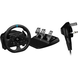 Logitech G G923 Volant de Course et Pédales, Compatible PS5, PS4 et PC, Prise anglaise (Type G) – Noir(PlayStation | PC)