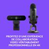 Logitech Brio 4K Webcam Streaming, Vidéo HD, Noire + Blue Yeti Microphone USB Professionnel Micro Streaming Noir, Configuration Ultime Pour Les Streamers et les Gamers sur PC et MAC