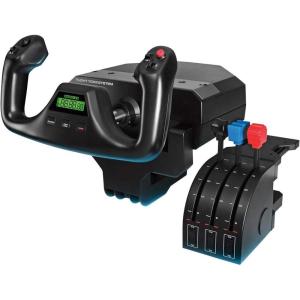 Logitech G Saitek Pro Flight Yoke Système De Manche Et Bloc, Commande des Gaz Incluses, 5 Axes, Gouvernail en Aciers Inoxydable, Arbre De Commandes De L&rsquo;Aileron, USB – Noir(Flight Yoke System)